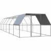 VidaXL Poulailler D'extérieur 3x12x2 M Acier Galvanisé - Argent
