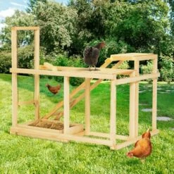 IDMARKET Aire De Jeux En Bois XXL Pour Poules Avec Balançoire Perchoir échelle Bain De Poussière -POULAILLER ET ÉLEVAGE DE LA BASSE-COUR Ventes 48918226 5