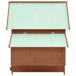 VidaXL Poulailler Moka Et Blanc 152x96x110 Cm Bois De Sapin Massif - Brun -POULAILLER ET ÉLEVAGE DE LA BASSE-COUR Ventes 49609485 4