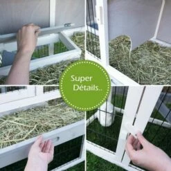 BBLOISIRCD Cage Clapier Enclos Lapin Extérieur En Bois De Haute Qualité Pour Lapins 106 X 83 X 160 Cm-Modèle 034 Villa De Ville -POULAILLER ET ÉLEVAGE DE LA BASSE-COUR Ventes 49701621 4