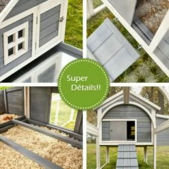 BB-LOISIR Poulailler En Bois Pour Jardin Extérieure Cage Canard Avec Nichoir Cm Modèle: 160 Grand Bonheur 189x100x110 Cm 8 BB-LOISIR Poulailler En Bois Pour Jardin Extérieure Cage Canard Avec Nichoir Cm Modèle: 160 Grand Bonheur 189x100x110 Cm -POULAILLER ET ÉLEVAGE DE LA BASSE-COUR Ventes 50601877 4