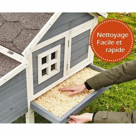 BB-LOISIR Poulailler En Bois Pour Jardin Extérieure Cage Canard Avec Nichoir Cm Modèle: 160 Grand Bonheur 189x100x110 Cm 5 BB-LOISIR Poulailler En Bois Pour Jardin Extérieure Cage Canard Avec Nichoir Cm Modèle: 160 Grand Bonheur 189x100x110 Cm – Image 5