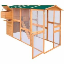 VidaXL Poulailler 295 X 163 X 170 Cm Bois - Brun -POULAILLER ET ÉLEVAGE DE LA BASSE-COUR Ventes 5088708 3