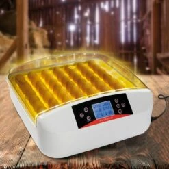 IDMARKET Couveuse PRO Automatique 56 Oeufs éclairés Incubateur Autonome Avec LED Mire Oeufs