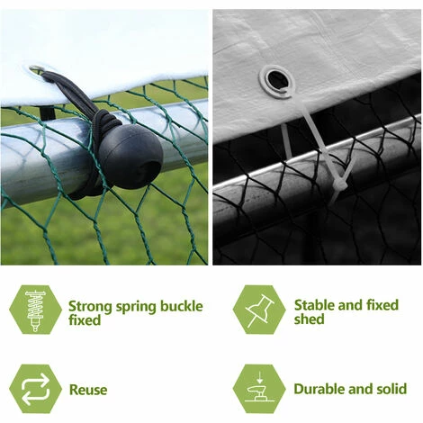 Hengda Enclos Pour Poulailler 6m² En Acier Galvanisé Toit Imperméable Et Anti UV 3x2m 6 M² - Argent 5 Hengda Enclos Pour Poulailler 6m² En Acier Galvanisé Toit Imperméable Et Anti UV 3x2m 6 M² - Argent – Image 5