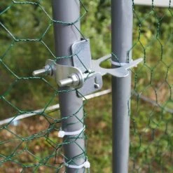 MONSTER SHOP Enclos Poulailler 3m X 4m X 2m - Argent -POULAILLER ET ÉLEVAGE DE LA BASSE-COUR Ventes 53053474 2