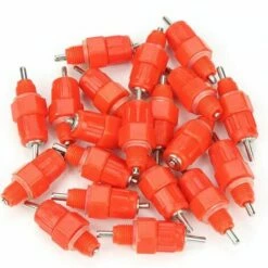 REGALI 20pcs Tetine Abreuvoir Poules Tetine Automatique Pour Poule Volaille Poulet Canard Distributeur D'eau Le Style Vis à Vis élevage Alimentation Du Bétail Abreuver équipement Rouge