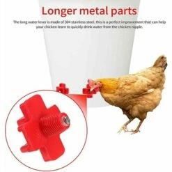 ILOVEMILAN à Eau De Volaille, Abreuvoir Automatique Pour Tétine De Poulet Avec Montage Latéral Horizontal, Abreuvoir Pour Poulets Deau, Lot De 12 -POULAILLER ET ÉLEVAGE DE LA BASSE-COUR Ventes 54413839 4