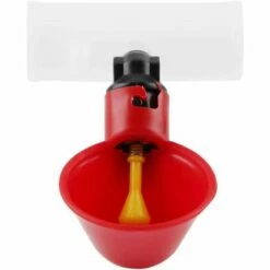 TINOR 5 Pièces Tasses à Boire De L'eau De Volaille Mangeoire à Oiseaux Abreuvoir Automatique En Plastique Pour Le Bétail Poulet Poule Poulailler Poulailler Arc D'alimentation(25mm,3/4")