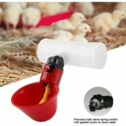 TINOR 5 Pièces Tasses à Boire De L'eau De Volaille Mangeoire à Oiseaux Abreuvoir Automatique En Plastique Pour Le Bétail Poulet Poule Poulailler Poulailler Arc D'alimentation(25mm,3/4") -POULAILLER ET ÉLEVAGE DE LA BASSE-COUR Ventes 54847741 3