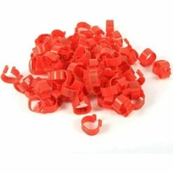 TINOR 100Pcs Bagues/Anneaux De Pied Plastique Pour Oiseaux/Pigeon 18MM Pour Poulets Canards Poules Poulets Volaille Pour Colombe Poules Poule Perroquet Oiseaux Identification(Red) -POULAILLER ET ÉLEVAGE DE LA BASSE-COUR Ventes 54847779 3