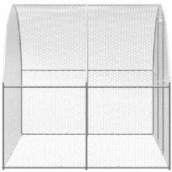 VidaXL Poulailler D'extérieur 3x2x2 M Acier Galvanisé - Argent -POULAILLER ET ÉLEVAGE DE LA BASSE-COUR Ventes 54972792 3