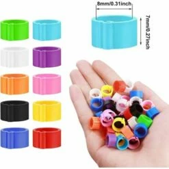 100 Pcs Bague Pour Pied D’Oiseaux Anneaux Pour Pied D'oiseau Jambe D'Anneau D'oiseau Anneaux De Pied Pour Perroquet, Pour Identification Oiseaux Pigeon Poulet Canard Volaille(Multicolor)，Starlight -POULAILLER ET ÉLEVAGE DE LA BASSE-COUR Ventes 55414934 3