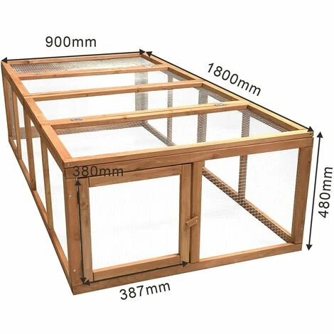 WILTEC Clapier à Lapin XXL Cage Pour Petits Animaux Avec Enclos Parc Rongeurs Élevage Basse-cour Ferme 4 WILTEC Clapier à Lapin XXL Cage Pour Petits Animaux Avec Enclos Parc Rongeurs Élevage Basse-cour Ferme – Image 4