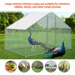 Randaco Enclos Pour Poulailler En Acier Galvanisé. Toit Imperméable Et Anti UV. Porte Avec Loquet. 3x2x2m - Argent 9 Randaco Enclos Pour Poulailler En Acier Galvanisé. Toit Imperméable Et Anti UV. Porte Avec Loquet. 3x2x2m - Argent -POULAILLER ET ÉLEVAGE DE LA BASSE-COUR Ventes 56395581 5