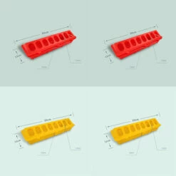 ZHUOXUAN Abreuvoir à Pigeons, 4pcs (2pcs Jaune + 2pcs Rouge)