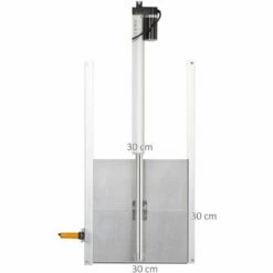 PawHut Porte Automatique Pour Poulailler - Minuterie, Capteur De Luminosité, 2 Télécommandes, Kit Installation Inclus - Alu. ABS Gris - Gris -POULAILLER ET ÉLEVAGE DE LA BASSE-COUR Ventes 57600914 3