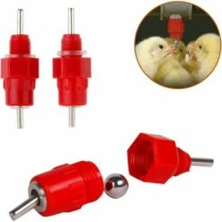 MACARON Lot De 50 Eau Mamelons Abreuvoirs Alimentateur Fournitures De Volaille Pour Poule Canard LO-Ron -POULAILLER ET ÉLEVAGE DE LA BASSE-COUR Ventes 57779709 4