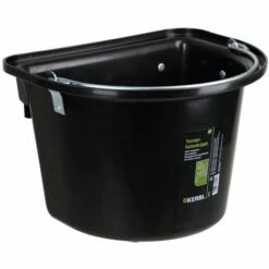 KERBL Seau Mangeoire Avec Crochet De Suspension Et Anse De Transport Noir 12L