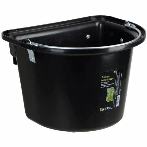 KERBL Seau Mangeoire Avec Crochet De Suspension Et Anse De Transport Noir 12L 1 KERBL Seau Mangeoire Avec Crochet De Suspension Et Anse De Transport Noir 12L