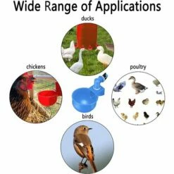 FR-LIFE BR-Vie 4 Pcs,Abreuvoir Poules,Abreuvoirs Automatiques De Poulet,Volaille Automatique Abreuvoir,Abreuvoir En Plastique Bleu,Outil D'Abreuvement Pour Volaille,Convient Aux Poulets,Canards,Volailles, Oiseaux -POULAILLER ET ÉLEVAGE DE LA BASSE-COUR Ventes 59314993 4