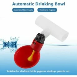 DENUOTOP Abreuvoirs 5pcs Volaille Automatique Abreuvoir Portable Distributeur D'eau Tasse Bol D‘Eau En Plastique Buveur D'eau Pour Oiseau Caille Pigeon Poulet Poule(25mm) -POULAILLER ET ÉLEVAGE DE LA BASSE-COUR Ventes 60005401 3