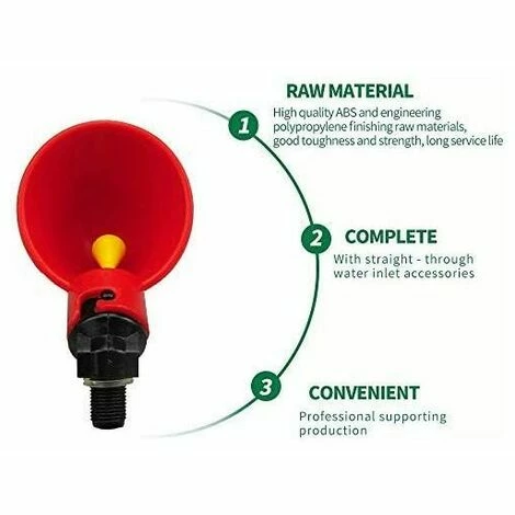 STARLIGHT Ferme Automatique Abreuvoir De Poulet Tasses Volaille Potable Oiseau Abreuvoir Coop Oiseau Abreuvoir (Rouge (12 Pcs),STAR.L 4 STARLIGHT Ferme Automatique Abreuvoir De Poulet Tasses Volaille Potable Oiseau Abreuvoir Coop Oiseau Abreuvoir (Rouge (12 Pcs),STAR.L – Image 4