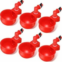 HEGUYEY 12pcs 3/8 Pouces Abreuvoirs Automatiques, Abreuvoir Poulet Abreuvoir Automatique Poule Tasse D'Abreuvoir De Poulet Mangeoire D'eau De Poulet Pour Poulet Canards Oiseaux Dindes