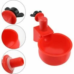 HEGUYEY 12pcs 3/8 Pouces Abreuvoirs Automatiques, Abreuvoir Poulet Abreuvoir Automatique Poule Tasse D'Abreuvoir De Poulet Mangeoire D'eau De Poulet Pour Poulet Canards Oiseaux Dindes -POULAILLER ET ÉLEVAGE DE LA BASSE-COUR Ventes 60159659 4