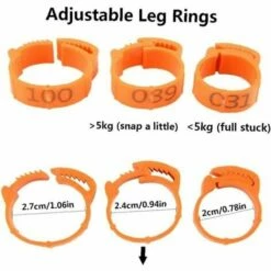 ROSIER 100 Pièces De Poulet Taille De L'anneau Réglable Volaille Jambe Numérique Étiquette Boucle Bague Pour Poulet Canard Volaille Fournitures Ferme (rouge, Lettrage)——VEBTles -POULAILLER ET ÉLEVAGE DE LA BASSE-COUR Ventes 60186305 5