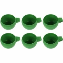 ROSIER 20 Pièces Abreuvoir Mangeoires Alimentateur à Oiseaux En Plastique Bol Tasse Alimentaire Nourriture Pour Petit Oiseau Perroquet Pigeon (vert)——VEBTles