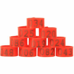 YD 100 Pièces/sac 16MM 001-100 Numérotés En Plastique Volaille Poulets Canards Oie Jambe Bandes Anneaux (rouge) -POULAILLER ET ÉLEVAGE DE LA BASSE-COUR Ventes 60495817 2