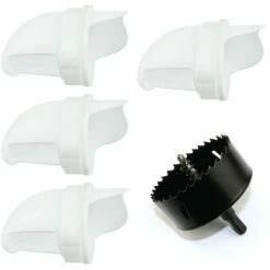 Yoouyida Mangeoire Poules Plastique Mangeoire Poules Automatique, 4 Ports DIY Mangeoire à Poulet Kit [Anti-Gaspillage] [Anti Nuisible] Abreuvoir A Poules Mangeoire Poussin Pour Seaux Tonneaux Bacs