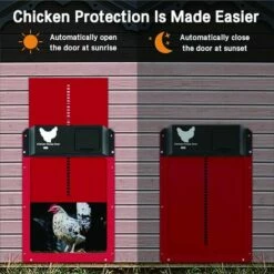 Yoouyida Porte Poulailler Automatique Avec Capteur De Lumière - Poulailler Entièrement étanche En Porte De Poulailler à Induction - Porte De Poulailler（rouge） -POULAILLER ET ÉLEVAGE DE LA BASSE-COUR Ventes 60651925 4