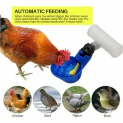 Yoouyida 12 Pièces Abreuvoir Poules Tasses Plastique Bol Abreuvoir Automatique Pour Poules Oiseaux Cailles Volailles Distributeurs D'eau（bleu） -POULAILLER ET ÉLEVAGE DE LA BASSE-COUR Ventes 60652111 5