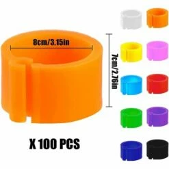 FR-LIFE BR-Vie Bague Pour Pied D’Oiseaux Anneau D'Identification En Plastique Pigeon Bague 8mm Anneaux De Pied Pour Oiseaux Pour Marquage Fermes Élevage Depoussins De Caille De Perroquet Oiseaux Volailles, 100 Pièces -POULAILLER ET ÉLEVAGE DE LA BASSE-COUR Ventes 61306506 2