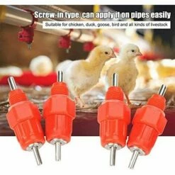 REGALOS Lot De 20 Tétines Automatiques Pour Poules, Volailles, Poulets, Canards, Fontaine à Boire, Alimentation Du Bétail, équipement D'abreuvement Du Bétail. 8 REGALOS Lot De 20 Tétines Automatiques Pour Poules, Volailles, Poulets, Canards, Fontaine à Boire, Alimentation Du Bétail, équipement D'abreuvement Du Bétail. -POULAILLER ET ÉLEVAGE DE LA BASSE-COUR Ventes 61654406 4
