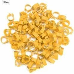 REGALOS 100 Pièces Anneaux De Poule, Anneaux D'Oiseau Anneaux De Pigeon De Volaille En Plastique Pour Poussins Canards (Jaune) -POULAILLER ET ÉLEVAGE DE LA BASSE-COUR Ventes 61660424 4