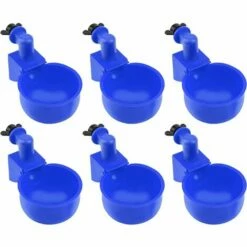 REGALOS Lot De 6 Abreuvoirs Automatiques 3/8", Abreuvoirs Automatiques Pour Poulet, Abreuvoirs Poulet Canard Dinde (bleu)