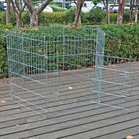 WILTEC Parc Pour Chiens Enclos Pour Chiots 6 Pièces 70x91 Cm Par élément Cage Pour Animaux Domestiques 3 WILTEC Parc Pour Chiens Enclos Pour Chiots 6 Pièces 70x91 Cm Par élément Cage Pour Animaux Domestiques – Image 3