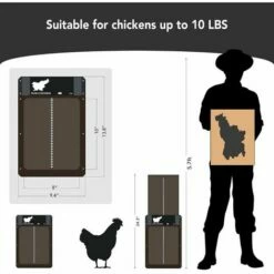 SINCèREETALI Porte Automatique De Poulailler, Porte En Plastique, Détection De Lumière, Minuterie D'ouverture Différée Du Soir Et Du Matin, 11 -POULAILLER ET ÉLEVAGE DE LA BASSE-COUR Ventes 63816071 2