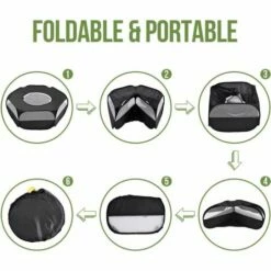 ROSIER Parc Pour Petit Animal Avec Couverture, Cage Pliable, Portable, Imperméable Et Respirante, Pour Lapin, écureuil, Chaton, Chiot, Chinchilla Et Hérisson (Noir),VEBTles -POULAILLER ET ÉLEVAGE DE LA BASSE-COUR Ventes 64000726 3