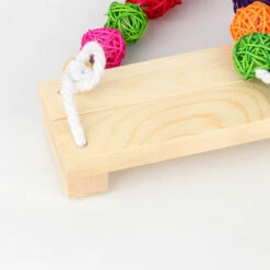 ROSIER Balançoire De Poulet En Bois Naturel (39.5 X 7 X 1.2) Avec Corde De Ficelle De 1,2 Mètre, Jouets De Perroquet Suspendus à Balançoire De Support De Poulet,VEBTles -POULAILLER ET ÉLEVAGE DE LA BASSE-COUR Ventes 64001697 4