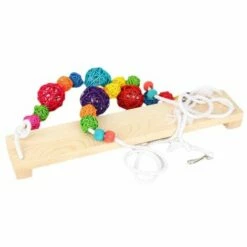 ROSIER Balançoire De Poulet En Bois Naturel (39.5 X 7 X 1.2) Avec Corde De Ficelle De 1,2 Mètre, Jouets De Perroquet Suspendus à Balançoire De Support De Poulet,VEBTles -POULAILLER ET ÉLEVAGE DE LA BASSE-COUR Ventes 64001697 5