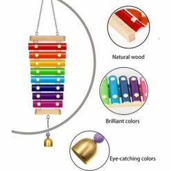 BAICCCF Accessoire Poulailler Lot De 4 Jouets De Poulet Xylophone Pour Poulailler, Brochettes De Légumes, Porte-fruits, Mangeoire Suspendue Pour Légumes Pour Accessoires De Poulailler, Jouets De Cloches De Poulet Pour Poules -POULAILLER ET ÉLEVAGE DE LA BASSE-COUR Ventes 64107278 4