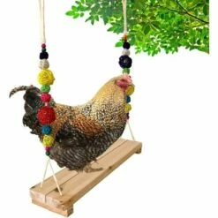 BAICCCF Accessoire Poulailler Balançoire De Poulet Perchoir De Poulet Support En Bois De Poulet Poulailler Fait à La Main Jouet Pour Poules Accessoires De Poulailler échelle De Poulet Pour La Course De Volaille Grand Oiseau Perroquet Poule Ara Coq Poussin Jouet