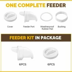 BAICCCF Accessoire Poulailler Mangeoire à Poulet, No Waste Volaille Feeder-Automatic Gravity Feeder Kit With 6 Ports And 1 Hole Saw, Rain Proof And Insect Proof, Durable And Pratique, For Barrels, Boxes, Auges. -POULAILLER ET ÉLEVAGE DE LA BASSE-COUR Ventes 64107570 3