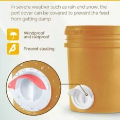 BAICCCF Accessoire Poulailler Mangeoire à Poulet, No Waste Volaille Feeder-Automatic Gravity Feeder Kit With 6 Ports And 1 Hole Saw, Rain Proof And Insect Proof, Durable And Pratique, For Barrels, Boxes, Auges. -POULAILLER ET ÉLEVAGE DE LA BASSE-COUR Ventes 64107570 4