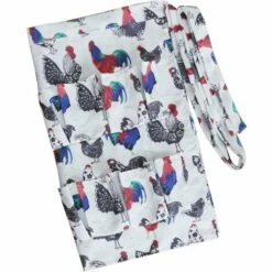 SLBRILLèRE Tablier De Collecte D'œufs - 14 Poches - Impression De Coq - Pour Poulailler - Accessoires De Maison - Pour Maison De Ferme, Cuisine, De Travail