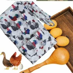 SLBRILLèRE Tablier De Collecte D'œufs - 14 Poches - Impression De Coq - Pour Poulailler - Accessoires De Maison - Pour Maison De Ferme, Cuisine, De Travail -POULAILLER ET ÉLEVAGE DE LA BASSE-COUR Ventes 64137489 5